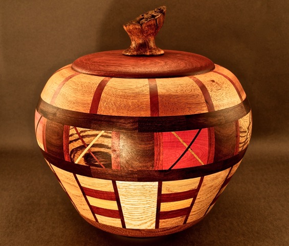 The Southern Highland Craft Guild featured artisan Winchester Woodworks segmented urn