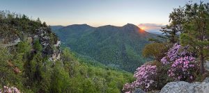 Blue Ridge Mountains from Wiseman's View in North Carolina