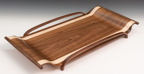 mixed hardwood handmade serving tray from fine wine caddy